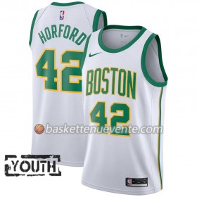 Maillot Basket Boston Celtics Al Horford 42 2018-19 Nike City Edition Blanc Swingman - Enfant